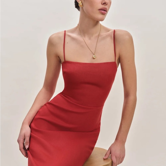 REFORMATION Petites Frankie Linen Dress - NWT - Picture 2 of 6